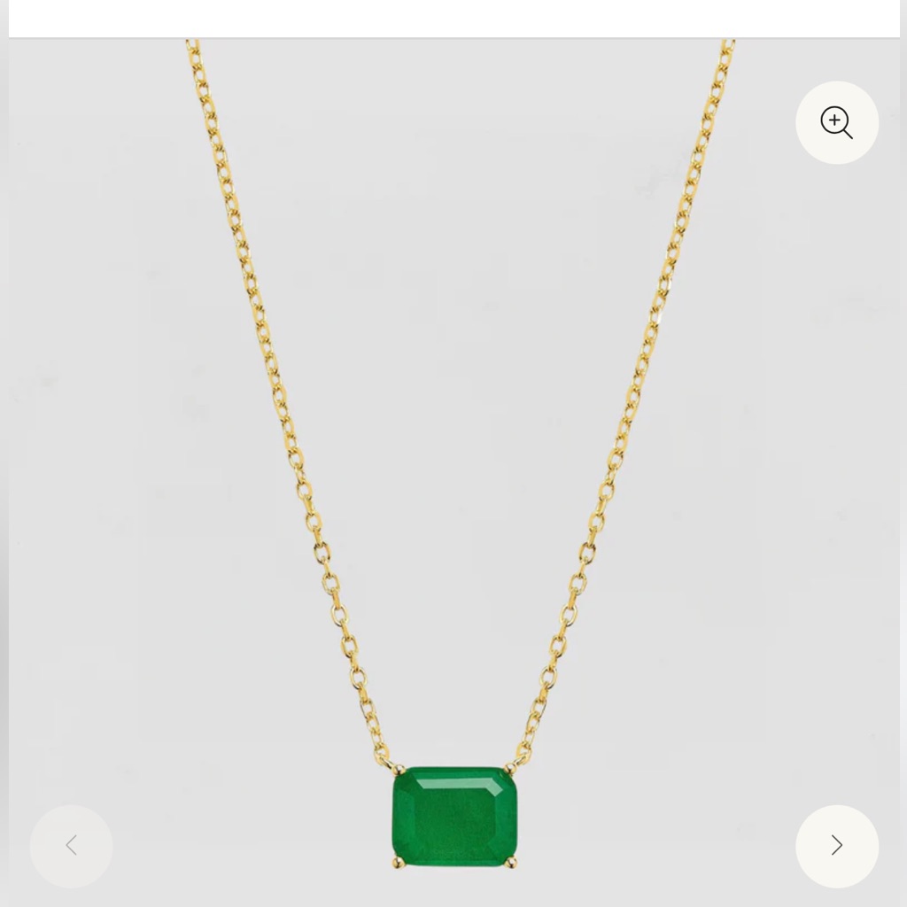 The Solitaire Emerald Necklace - Green